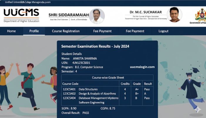 uucms login result